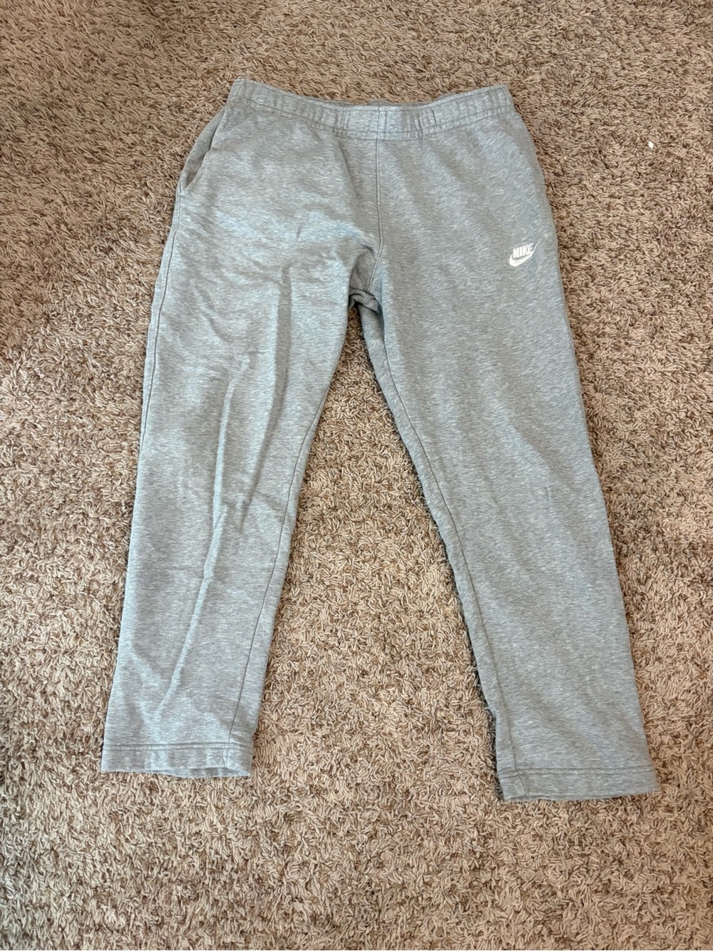 Nike Men's Gray Logo Fleece Joggers